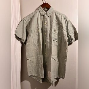 Brand: PCH
Size: S
Color:80s/90s vintage green striped button down short sleeve​